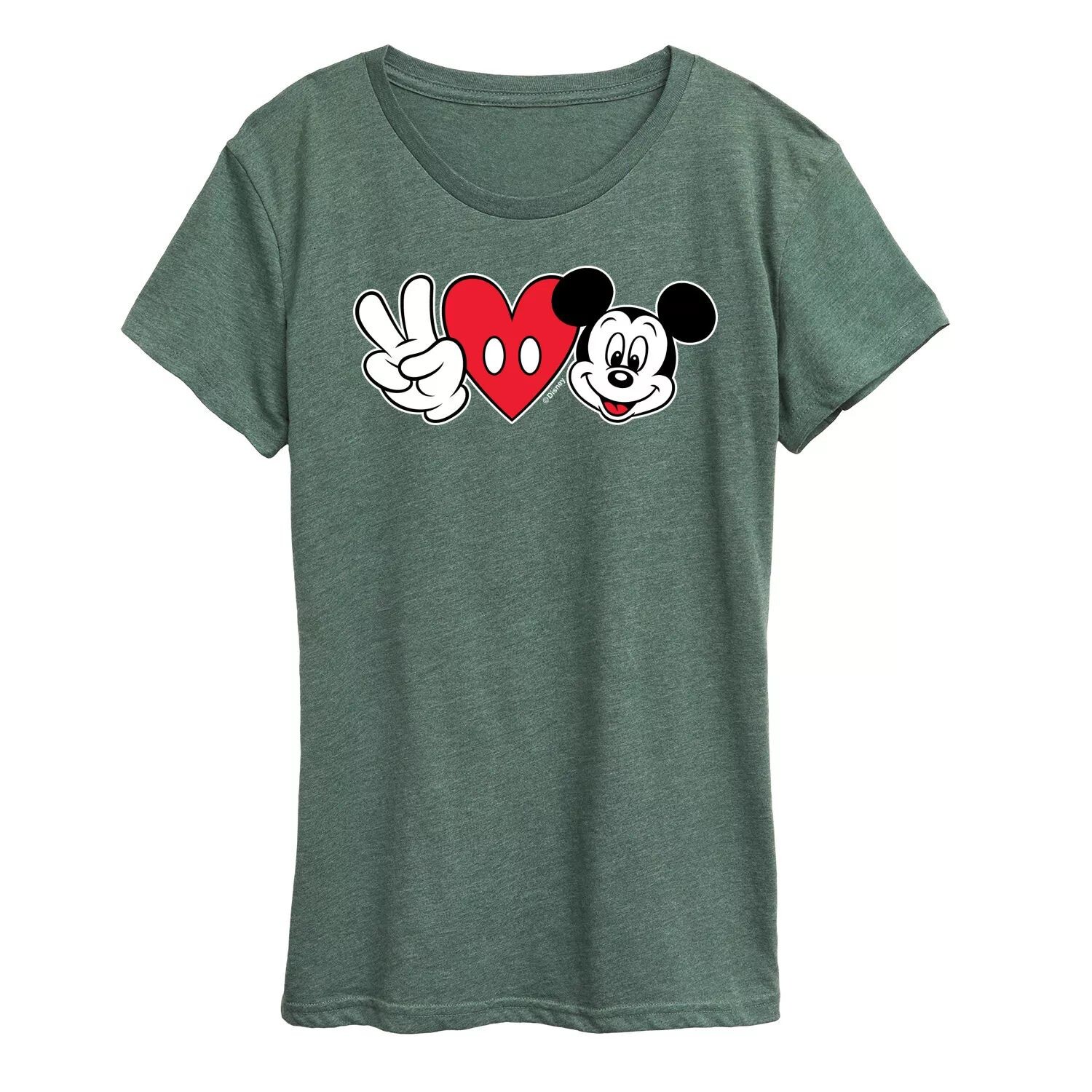 Женская футболка с рисунком Микки Мауса Disney «Peace Love» Licensed Character
Женская футболка с рисунком Микки Мауса Disney «Peace Love» Licensed Character