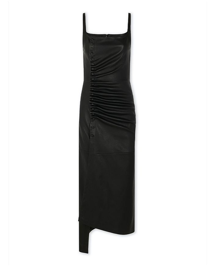 Кожаное асимметричное короткое платье Rabanne, черный
Кожаное асимметричное короткое платье Rabanne, черный