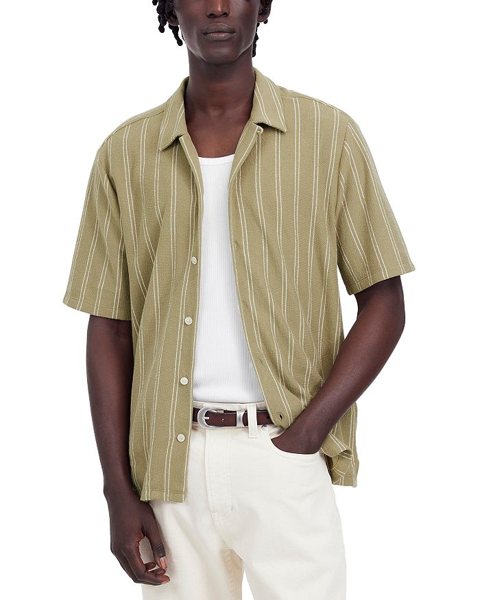 Текстурированная рубашка с коротким рукавом в полоску Madewell, зеленый
Текстурированная рубашка с коротким рукавом в полоску Madewell, зеленый