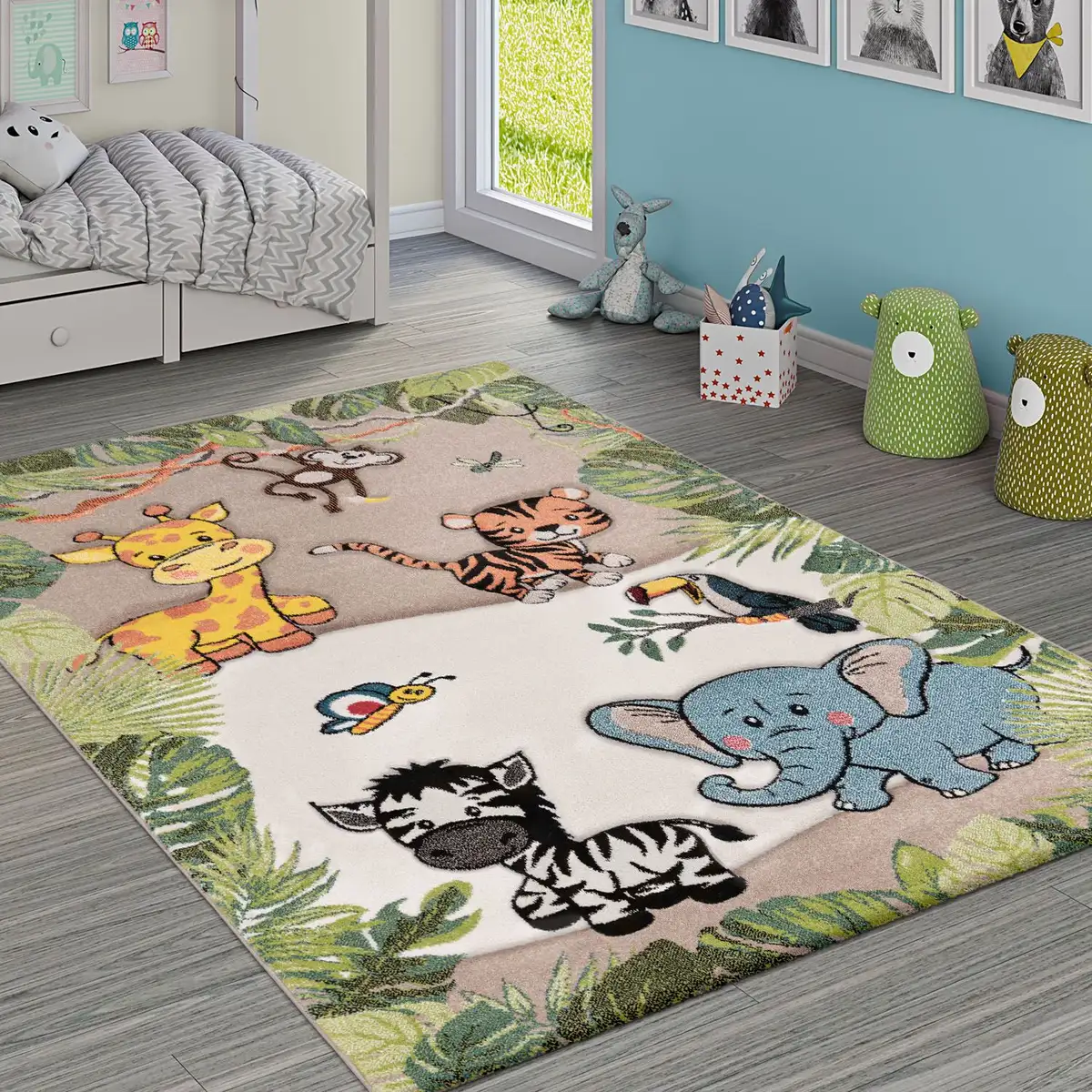 Детский ковер Paco Home "Diamond 644", прямоугольный, 3D-дизайн, мотив животных джунглей, детская комната 150х150 см, бежевый
Детский ковер Paco Home "Diamond 644", прямоугольный, 3D-дизайн, мотив животных джунглей, детская комната 150х150 см, бежевый