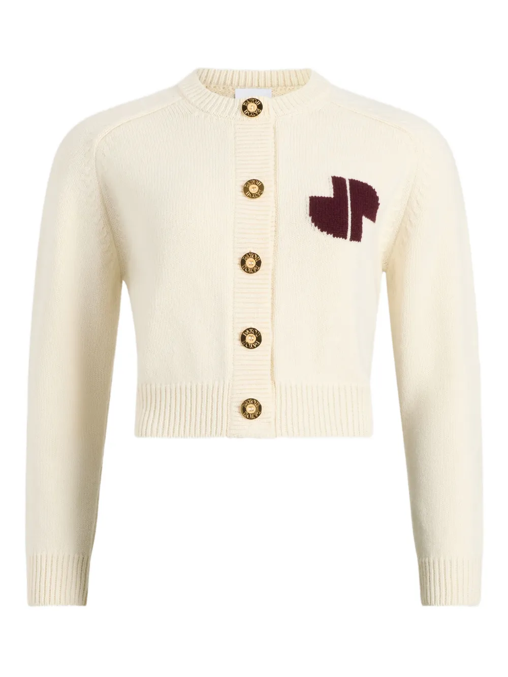 Кардиган с интарсией на пуговицах PATOU, белый
Кардиган с интарсией на пуговицах PATOU, белый