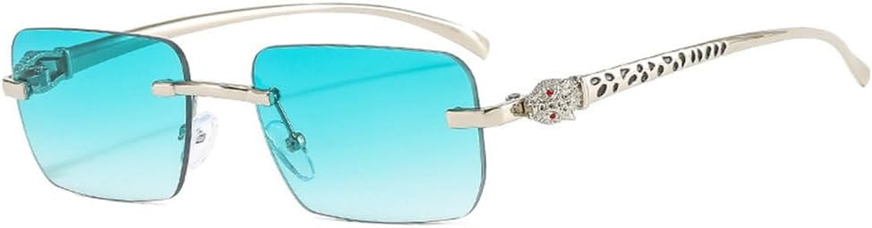 Модные солнцезащитные очки без оправы прямоугольной формы для женщин с прозрачными линзами с градиентом цвета океана, а также уникальные солнцезащитные очки с принтом гепарда для мужчин TYUVIVO, Silver Green
Модные солнцезащитные очки без оправы прямоугольной формы для женщин с прозрачными линзами с градиентом цвета океана, а также уникальные солнцезащитные очки с принтом гепарда для мужчин TYUVIVO, Silver Green