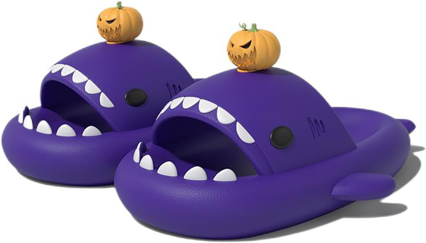 Тапочки Zureto Halloween Christmas Shark Slides, новые 2023 года, унисекс, облачные шлепанцы с акулой, пурпурный
Тапочки Zureto Halloween Christmas Shark Slides, новые 2023 года, унисекс, облачные шлепанцы с акулой, пурпурный