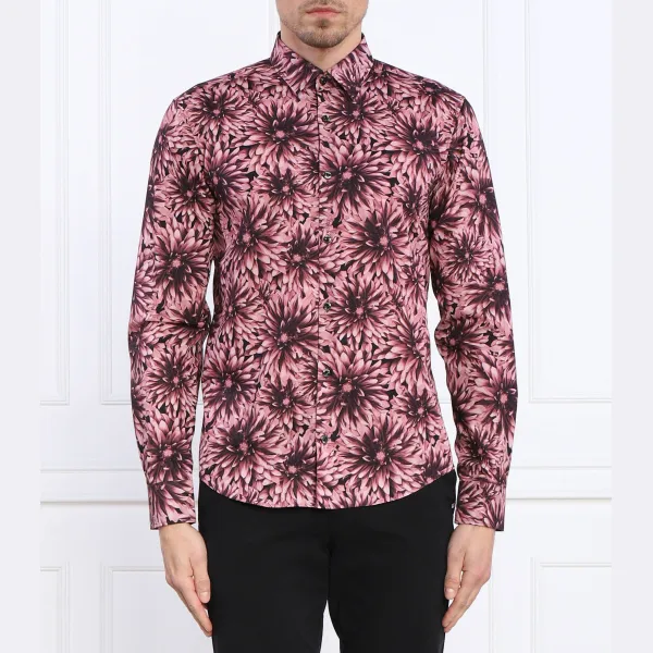 Эргономичная рубашка приталенного кроя Hugo, розовый 
Эргономичная рубашка приталенного кроя Hugo, розовый