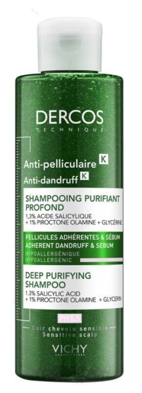 Vichy Dercos K шампунь против перхоти, 250 ml
Vichy Dercos K шампунь против перхоти, 250 ml