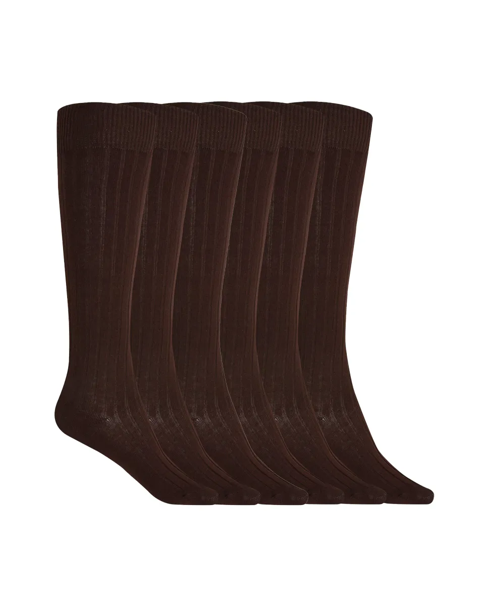 Набор из 6 пар хлопковых носков в рубчик Basix Punto Blanco, темно-коричневый
Набор из 6 пар хлопковых носков в рубчик Basix Punto Blanco, темно-коричневый