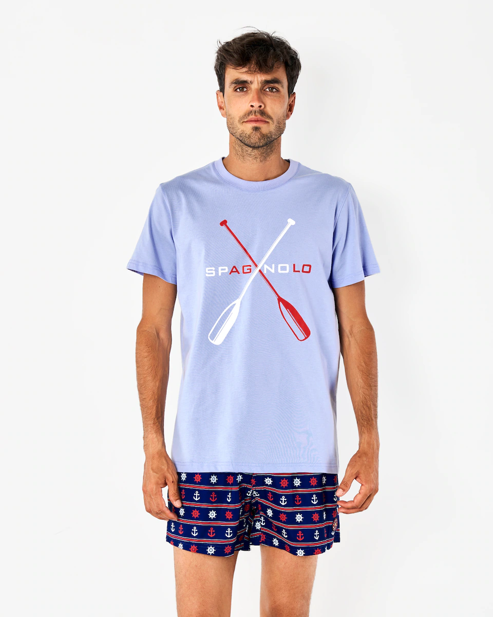 Мужская футболка светло-голубого цвета с коротким рукавом Spagnolo, светло-голубой
Мужская футболка светло-голубого цвета с коротким рукавом Spagnolo, светло-голубой