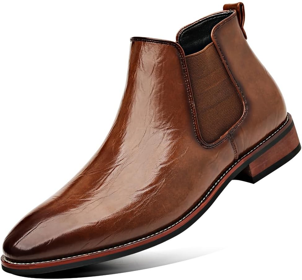 Мужские ботинки челси из гладкой искусственной кожи- удобные ботильоны без шнурков, нескользящая подошва, классическая и повседневная обувь для деловых встреч, свадеб, вечеринок и офиса Generic, светло-коричневый
Мужские ботинки челси из гладкой искусственной кожи- удобные ботильоны без шнурков, нескользящая подошва, классическая и повседневная обувь для деловых встреч, свадеб, вечеринок и офиса Generic, светло-коричневый