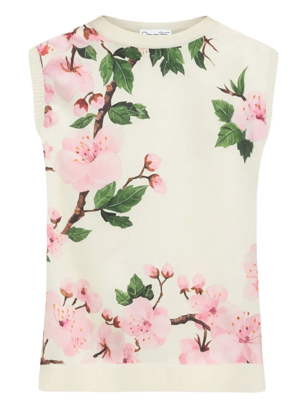 Шелковый топ с принтом Oscar de la Renta, белый
Шелковый топ с принтом Oscar de la Renta, белый