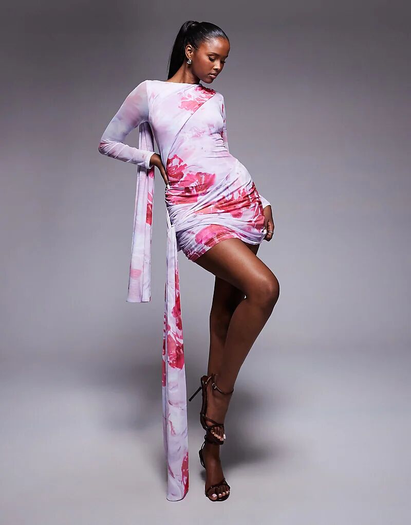 Мини-платье ASOS DESIGN с сетчатым лифом, завязками на плечах, драпировкой в виде узла, с розовым цветочным принтом
Мини-платье ASOS DESIGN с сетчатым лифом, завязками на плечах, драпировкой в виде узла, с розовым цветочным принтом