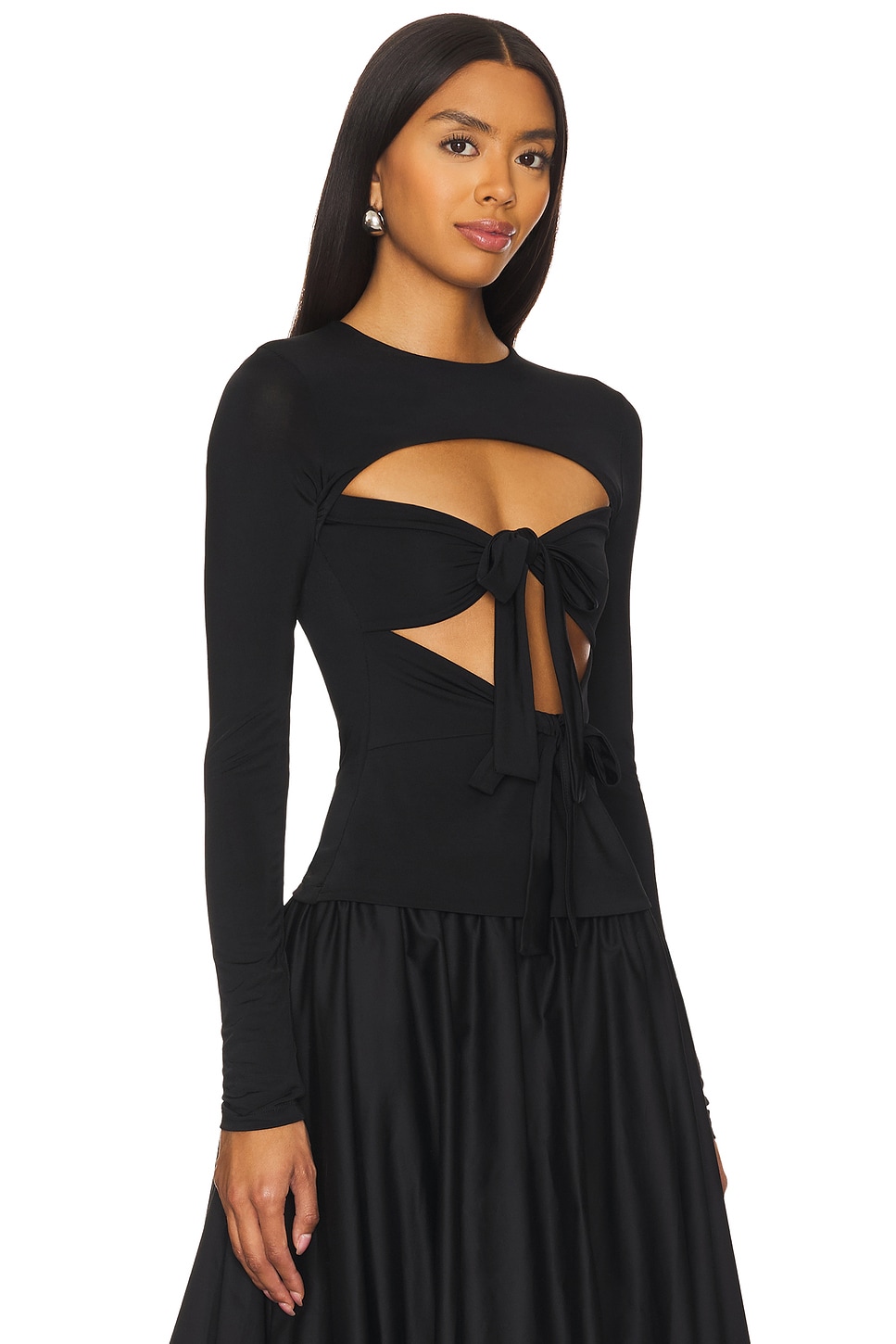 Топ из джерси с длинными рукавами и завязкой спереди lenna Siedres, черный
Топ из джерси с длинными рукавами и завязкой спереди lenna Siedres, черный