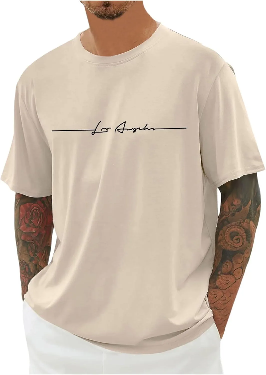 Мужская летняя футболка с коротким рукавом и свободным кроем
Мужская летняя футболка с коротким рукавом и свободным кроем