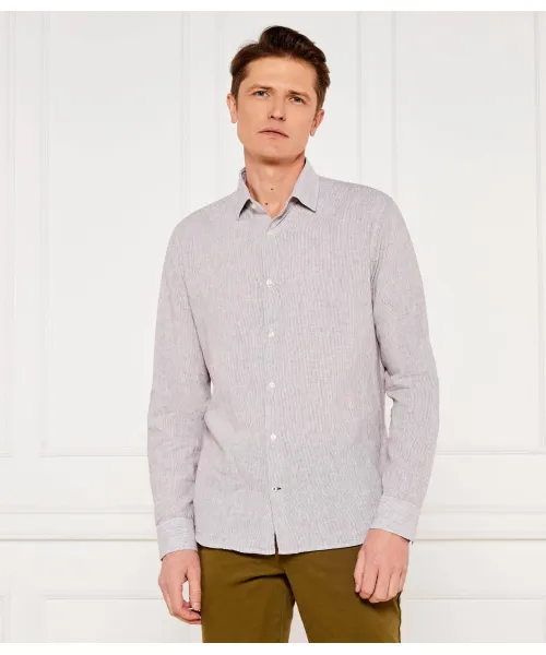 Льняная рубашка Pit-w Slim fit Joop!, коричневый 
Льняная рубашка Pit-w Slim fit Joop!, коричневый