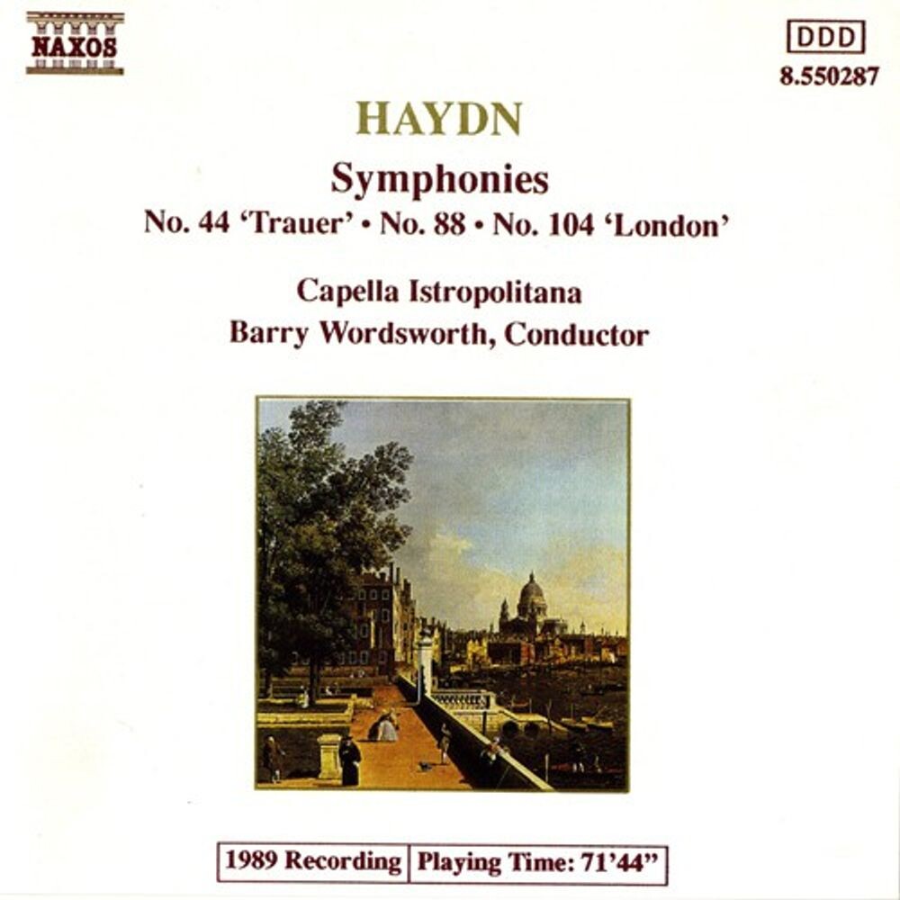 Диск CD Symphonies Nos. 44, 88 & 104 - Joseph Haydn, Barry Wordsworth, Capella Istropolitana
Диск CD Symphonies Nos. 44, 88 & 104 - Joseph Haydn, Barry Wordsworth, Capella Istropolitana