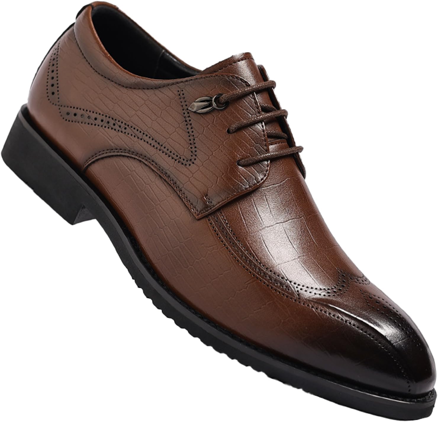 Мужские кожаные туфли GLBDU с перфорацией и крыльями, оксфорды с модным носком-кап, шнуровкой, низким верхом, деловые и повседневные офисные формальные туфли дерби, коричневый
Мужские кожаные туфли GLBDU с перфорацией и крыльями, оксфорды с модным носком-кап, шнуровкой, низким верхом, деловые и повседневные офисные формальные туфли дерби, коричневый