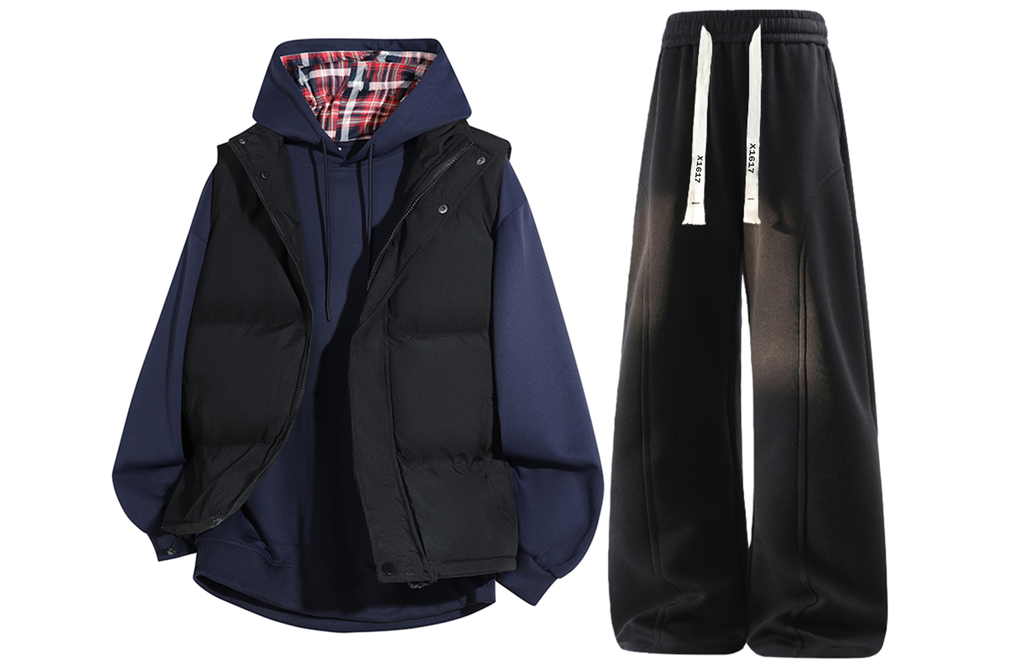 Толстовка Casual Sportswear утепленная с капюшоном унисекс X1617, черный vest+темно-синий sweatshirt+черный sweatpants
Толстовка Casual Sportswear утепленная с капюшоном унисекс X1617, черный vest+темно-синий sweatshirt+черный sweatpants