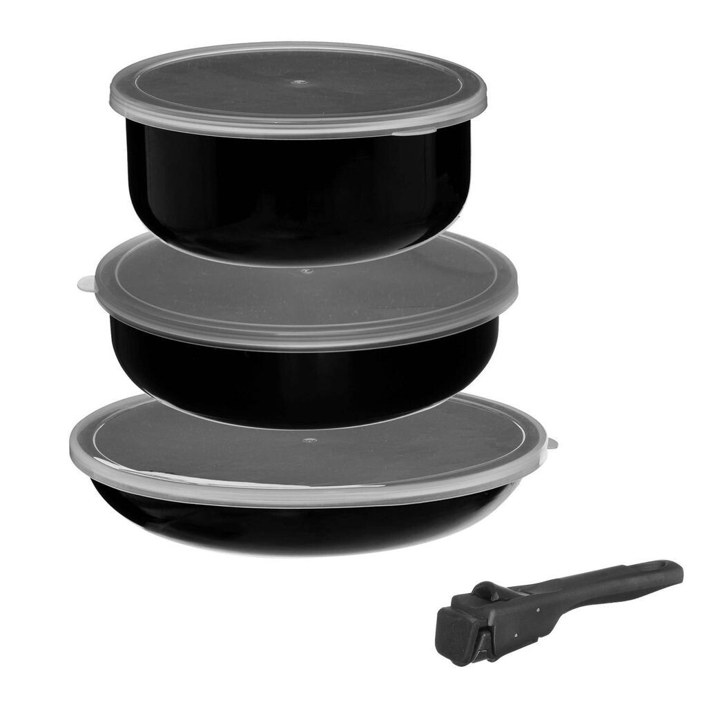 Набор из 6 кастрюль со съемной ручкой и силиконовыми крышками 5five Simply Smart, черный
Набор из 6 кастрюль со съемной ручкой и силиконовыми крышками 5five Simply Smart, черный