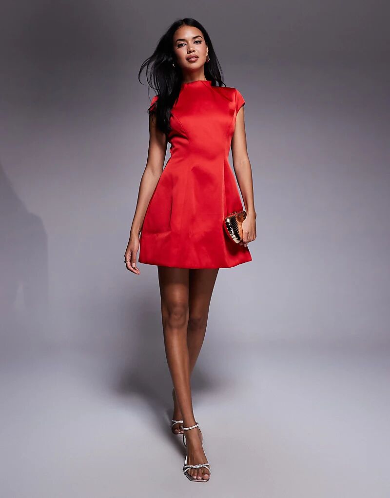 Атласное мини-платье Bardot Delphi темно-красного цвета
Атласное мини-платье Bardot Delphi темно-красного цвета