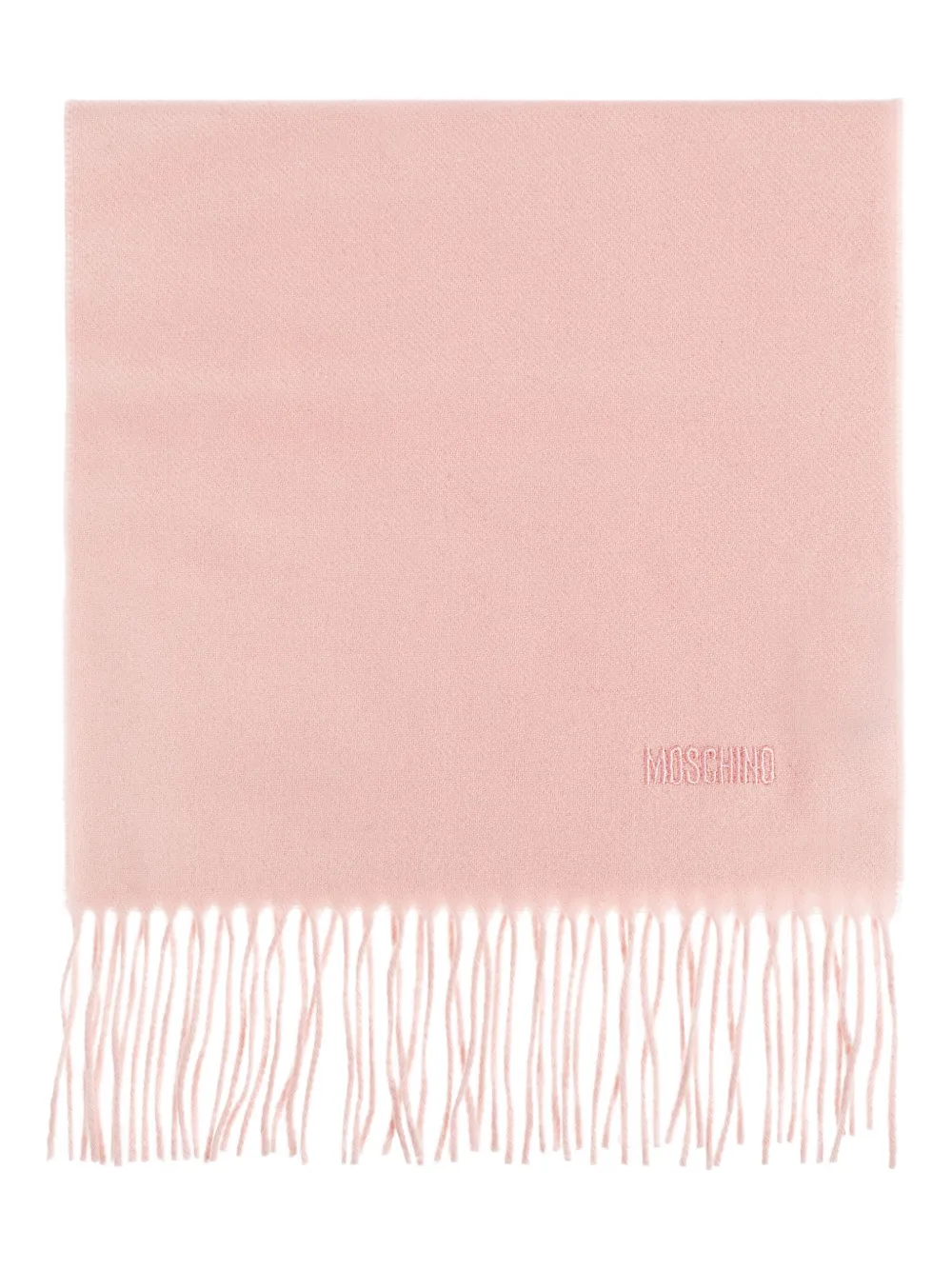 Шарф с вышитым логотипом и бахромой Moschino, розовый
Шарф с вышитым логотипом и бахромой Moschino, розовый