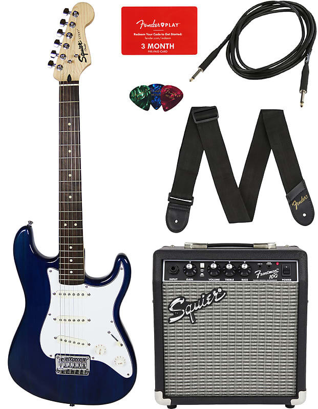 Электрогитара Fender Squier Short Scale 24-Inch Strat Pack - Transparent Blue w/ Tuner
Электрогитара Fender Squier Short Scale 24-Inch Strat Pack - Transparent Blue w/ Tuner