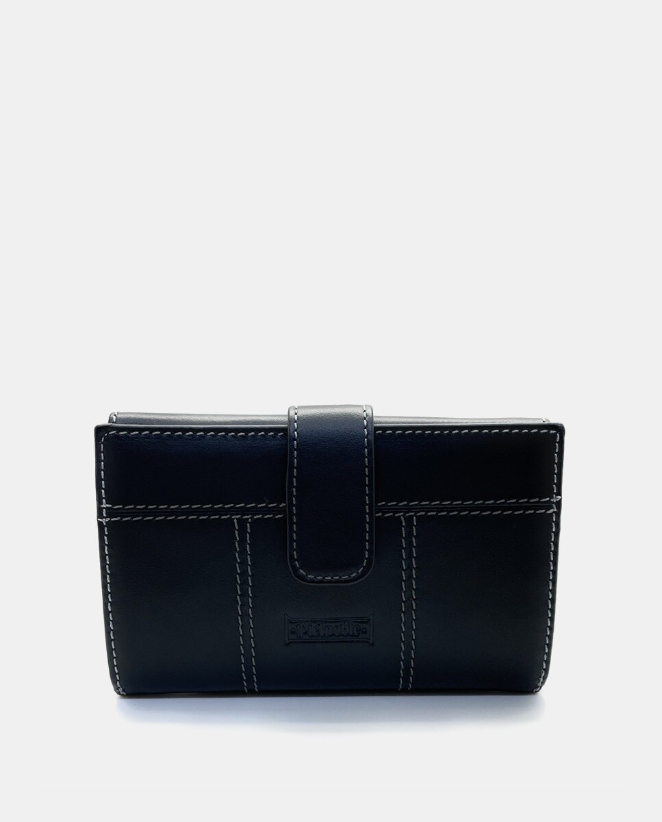 Маленький черный кожаный кошелек на двенадцать карт Pielnoble, черный
Маленький черный кожаный кошелек на двенадцать карт Pielnoble, черный