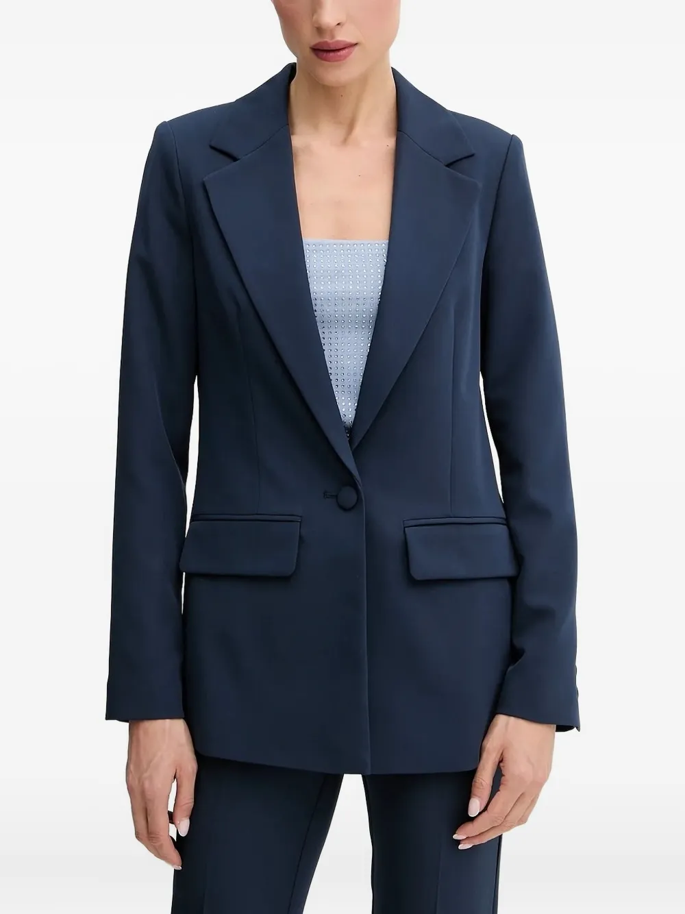 Костюм с пуговицами на манжетах и карманами с клапанами Silvian Heach, синий
Костюм с пуговицами на манжетах и карманами с клапанами Silvian Heach, синий