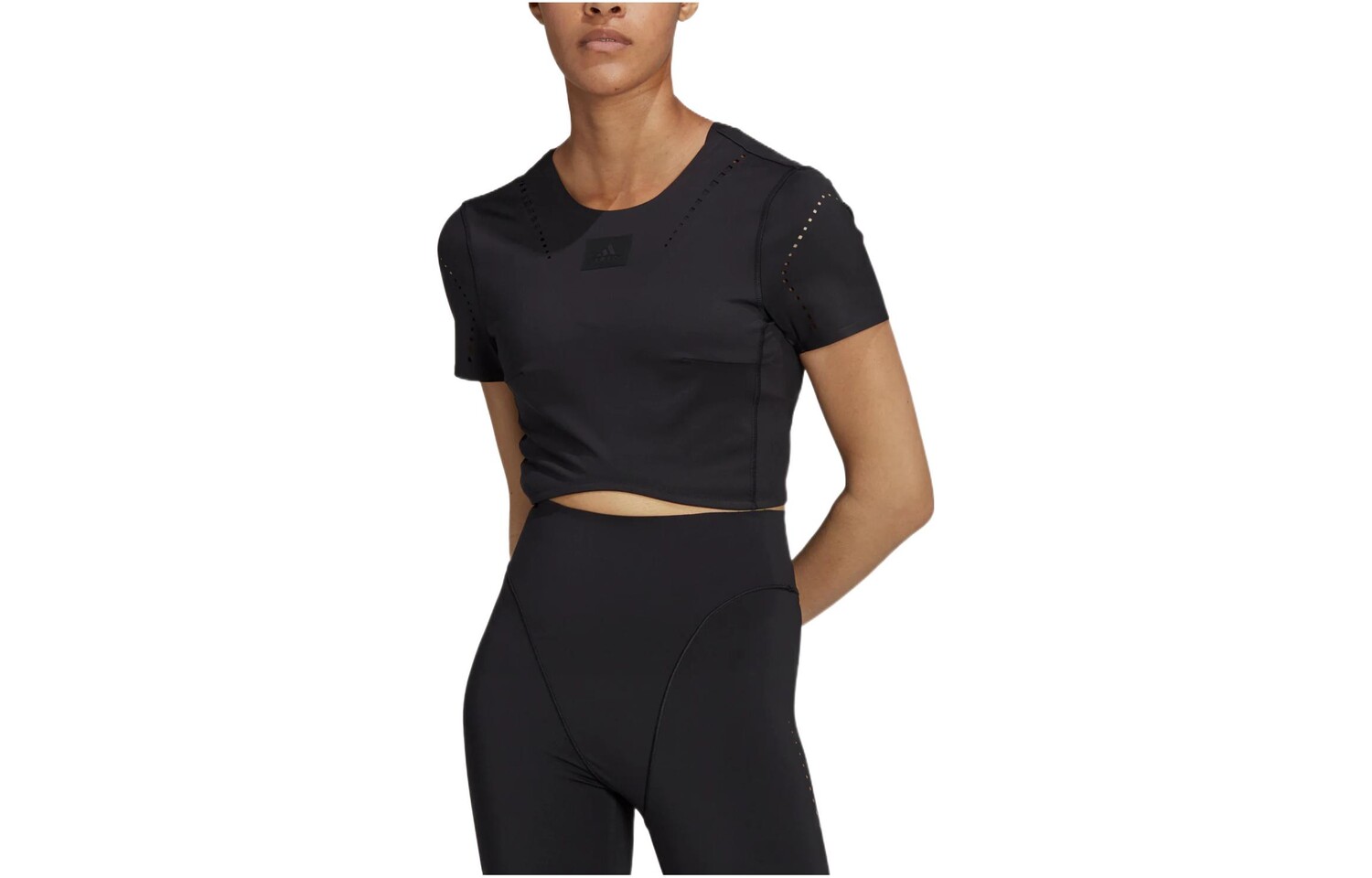 Укороченный топ женский черный Adidas
Укороченный топ женский черный Adidas