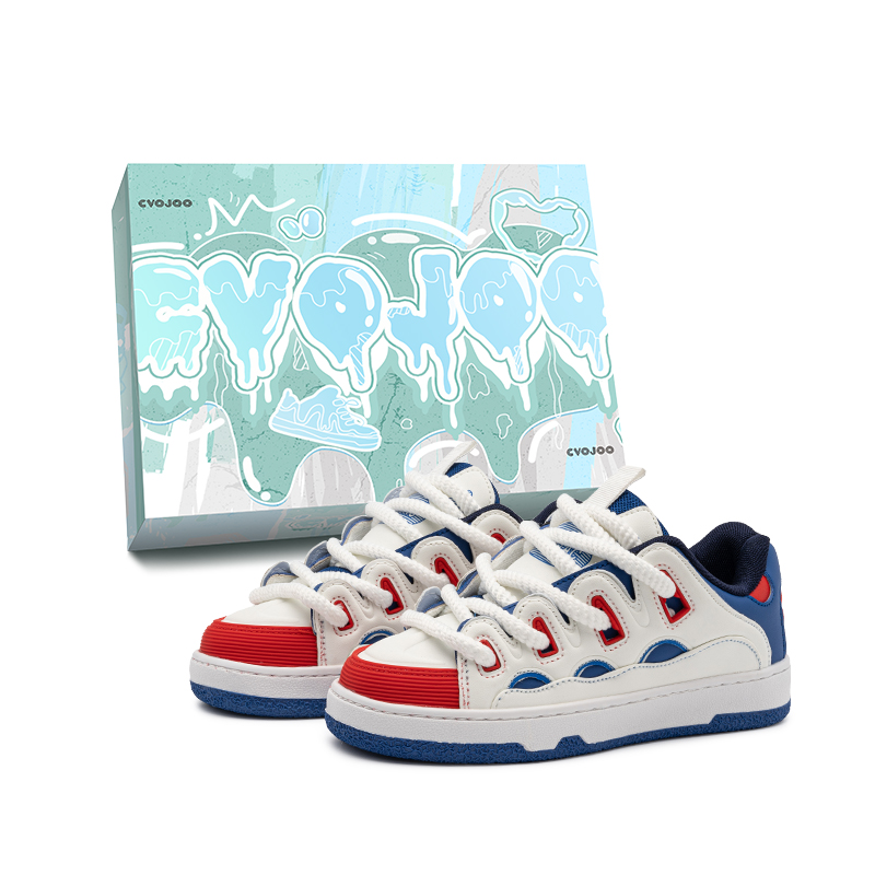 CVOJOO Скользоустойчивые унисекс скейтерские кеды низкие бело-сине-красные, цвет White Blue Red
CVOJOO Скользоустойчивые унисекс скейтерские кеды низкие бело-сине-красные, цвет White Blue Red