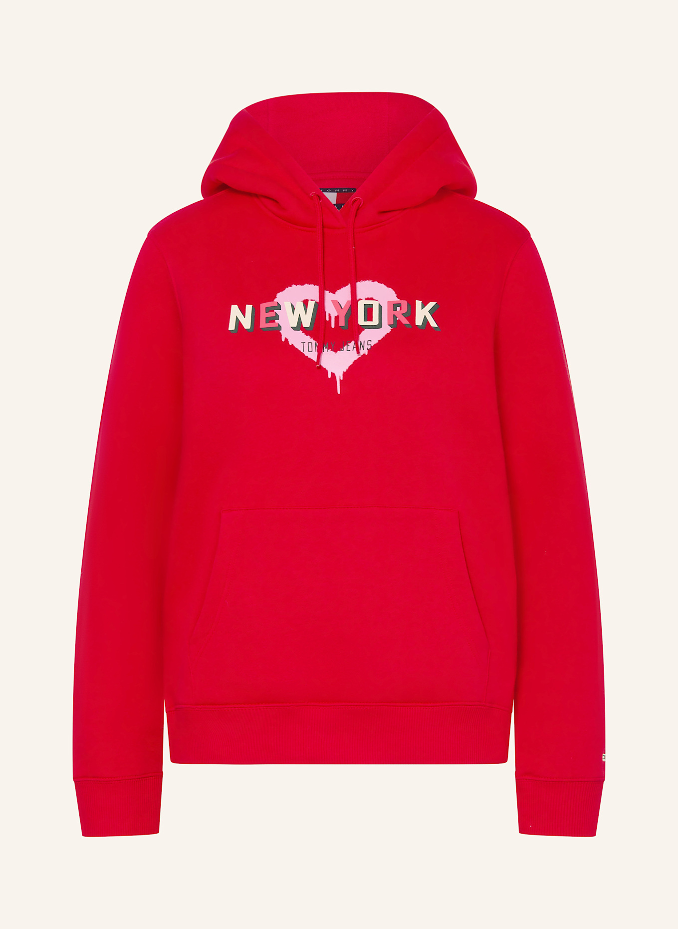 Толстовка с капюшоном Tommy Jeans, красный 
Толстовка с капюшоном Tommy Jeans, красный