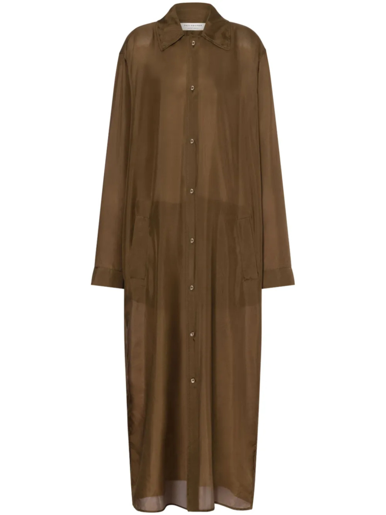 Philosophy Di Lorenzo Serafini шелковое однобортное пальто, коричневый
Philosophy Di Lorenzo Serafini шелковое однобортное пальто, коричневый