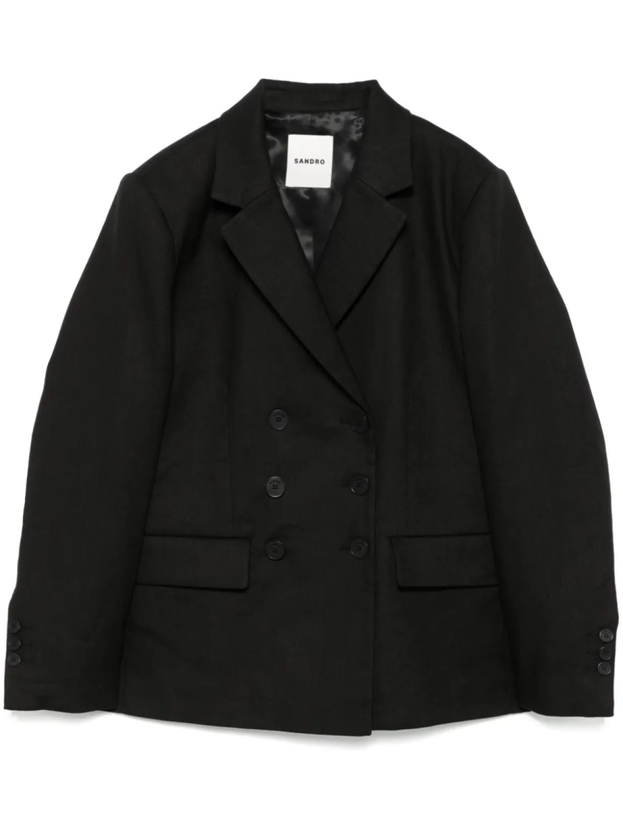 SANDRO двубортный блейзер, черный 
SANDRO двубортный блейзер, черный