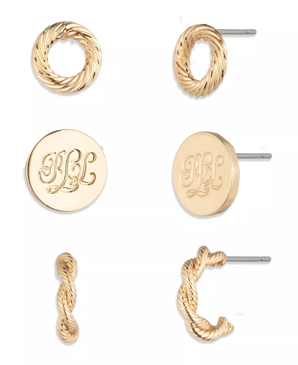 Комплект из 3 серег-троек Lauren Rope золотистого оттенка Lauren Ralph Lauren, gold
Комплект из 3 серег-троек Lauren Rope золотистого оттенка Lauren Ralph Lauren, gold