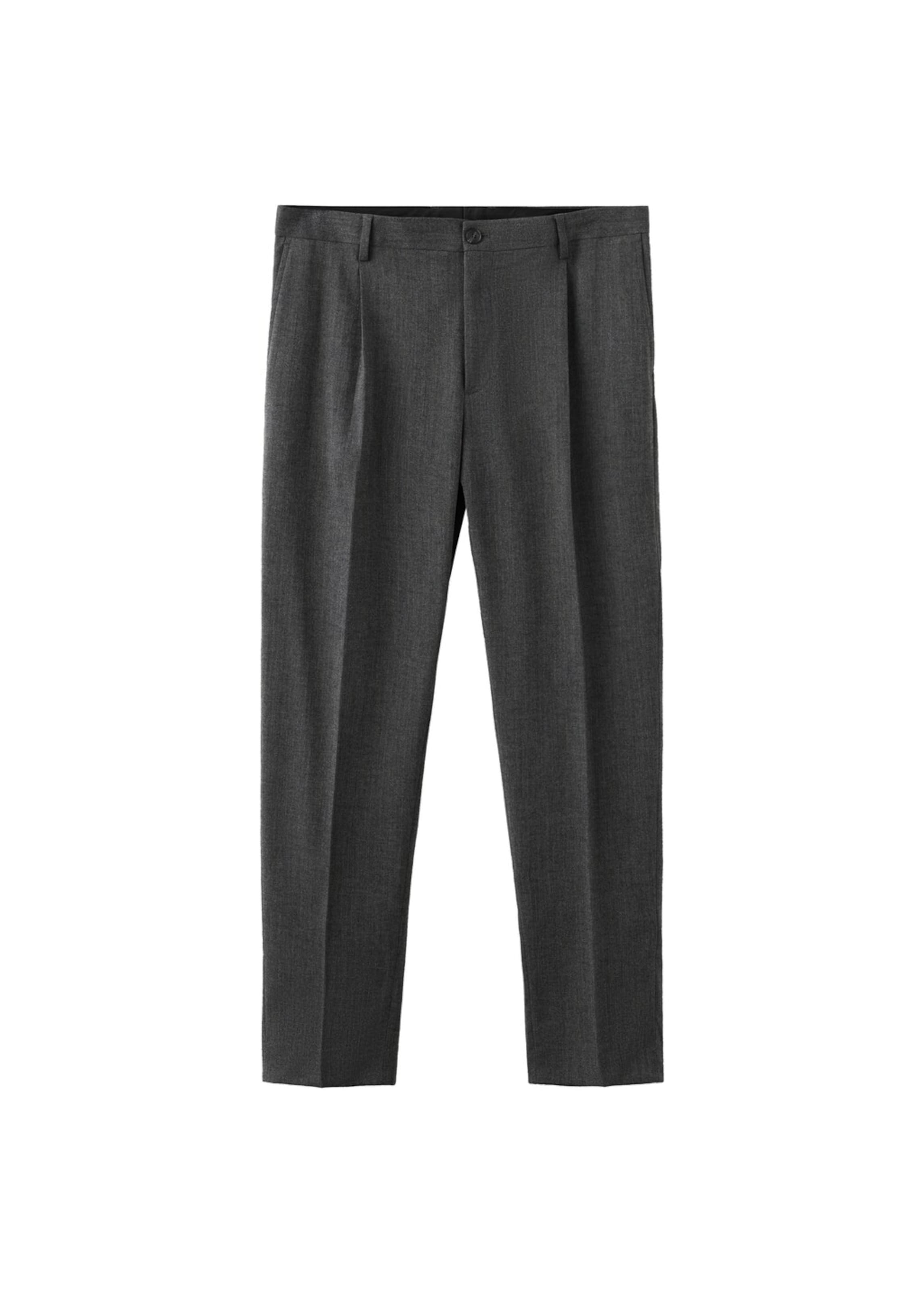 MANGO MAN Брюки Regular Pleated 'Zeal' в темно-сером цвете
MANGO MAN Брюки Regular Pleated 'Zeal' в темно-сером цвете