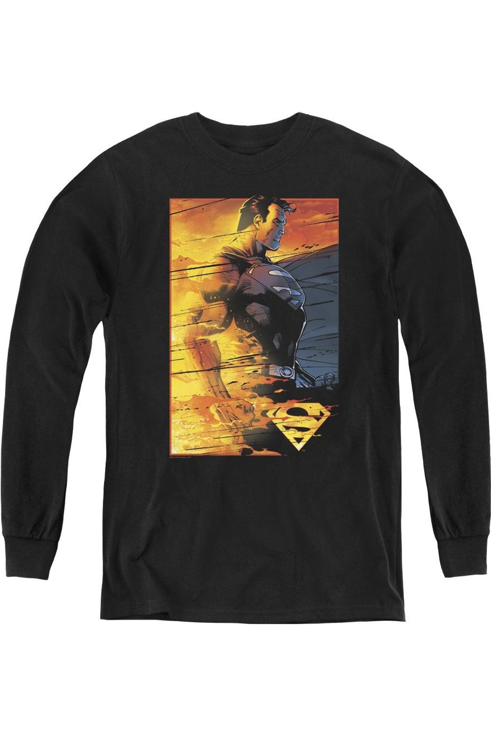 Супермен Детская огнеупорная футболка с длинным рукавом Gildan, черный
Супермен Детская огнеупорная футболка с длинным рукавом Gildan, черный