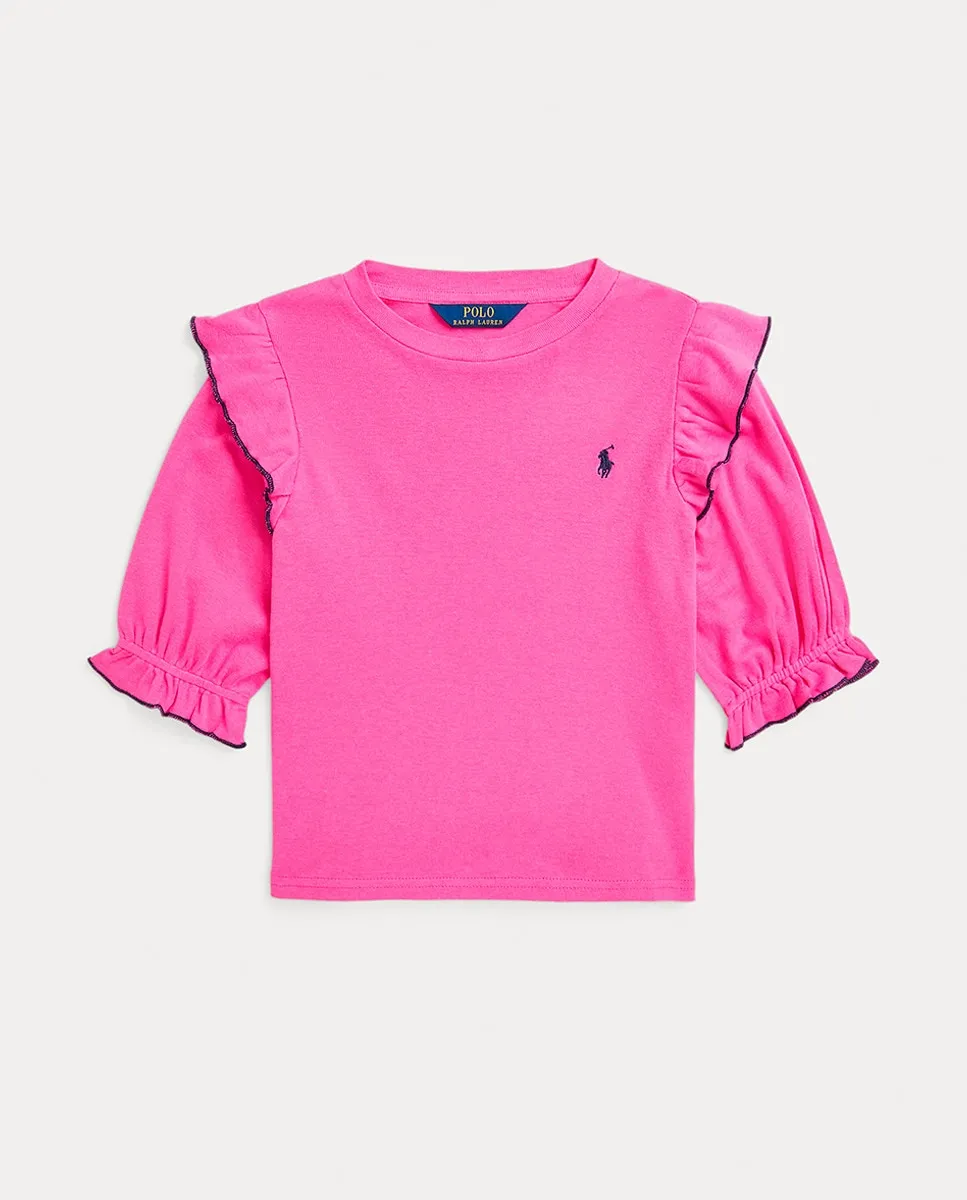 Футболка с французскими рукавами и оборками на плечах для девочек Polo Ralph Lauren, цвет Rosa
Футболка с французскими рукавами и оборками на плечах для девочек Polo Ralph Lauren, цвет Rosa