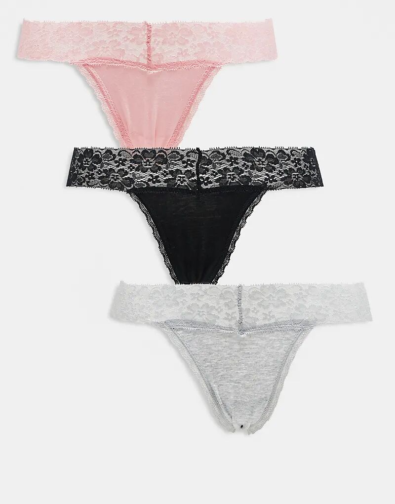 Комплект из 3 кружевных удобных трусиков-стрингов Cotton On на каждый день Cotton:On
Комплект из 3 кружевных удобных трусиков-стрингов Cotton On на каждый день Cotton:On