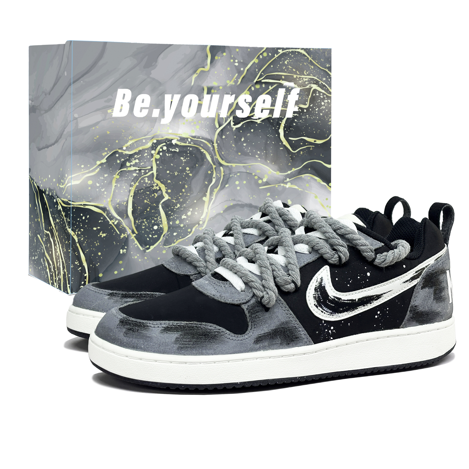 Nike Кроссовки для скейтбординга Court Borough Grayish Century с устойчивостью к истиранию, мужские, черно-серые
Nike Кроссовки для скейтбординга Court Borough Grayish Century с устойчивостью к истиранию, мужские, черно-серые