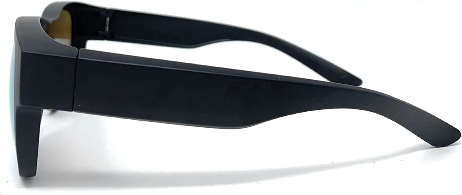 Солнцезащитные очки Reflector Fit Over Glasses, OTG, поляризованные, унисекс, для мужчин и женщин Incredible Bargains, Matte Black With Mirrored Blue Lens
Солнцезащитные очки Reflector Fit Over Glasses, OTG, поляризованные, унисекс, для мужчин и женщин Incredible Bargains, Matte Black With Mirrored Blue Lens