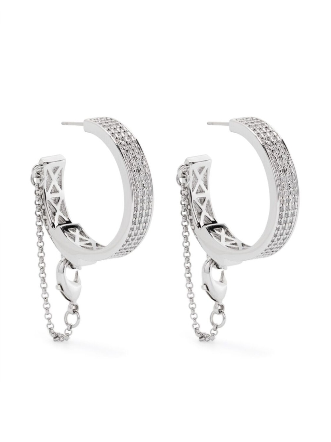 Серьги Pavé Safety Chain Eddie Borgo, серебряный
Серьги Pavé Safety Chain Eddie Borgo, серебряный