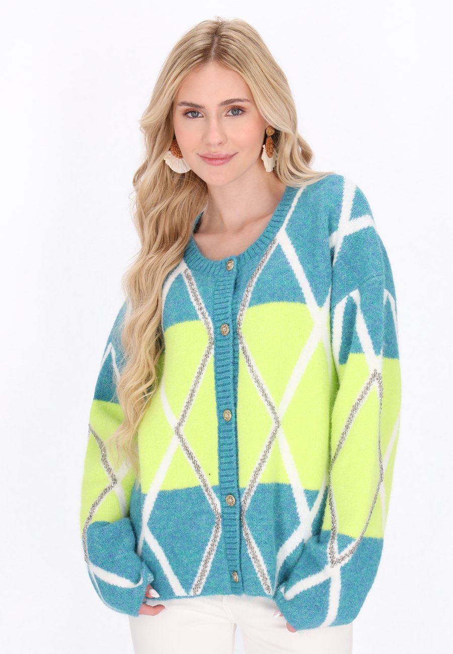 Кардиган IZIA Cardigan, Turquoise/Lime/Turquoise
Кардиган IZIA Cardigan, Turquoise/Lime/Turquoise