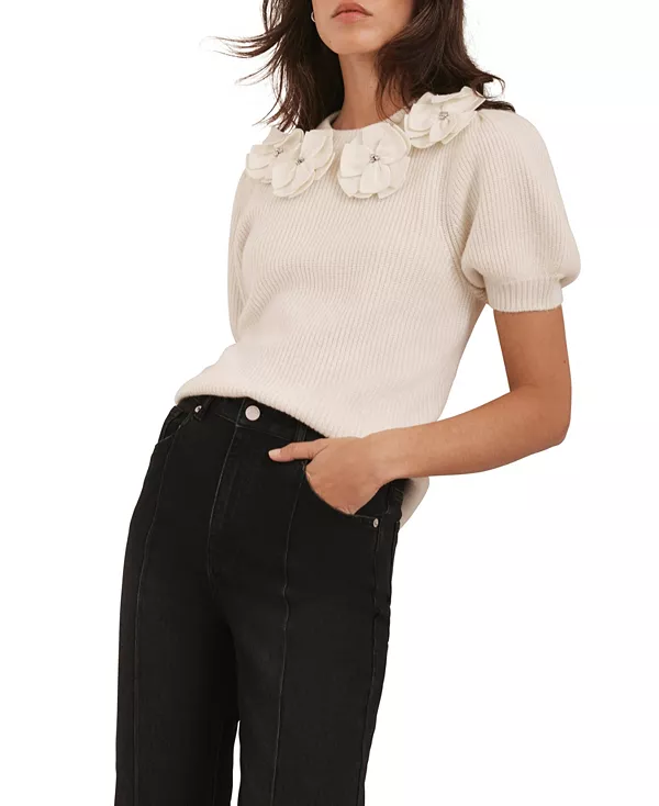 Женская вязаная блузка с цветочным принтом Mint Velvet, белый
Женская вязаная блузка с цветочным принтом Mint Velvet, белый