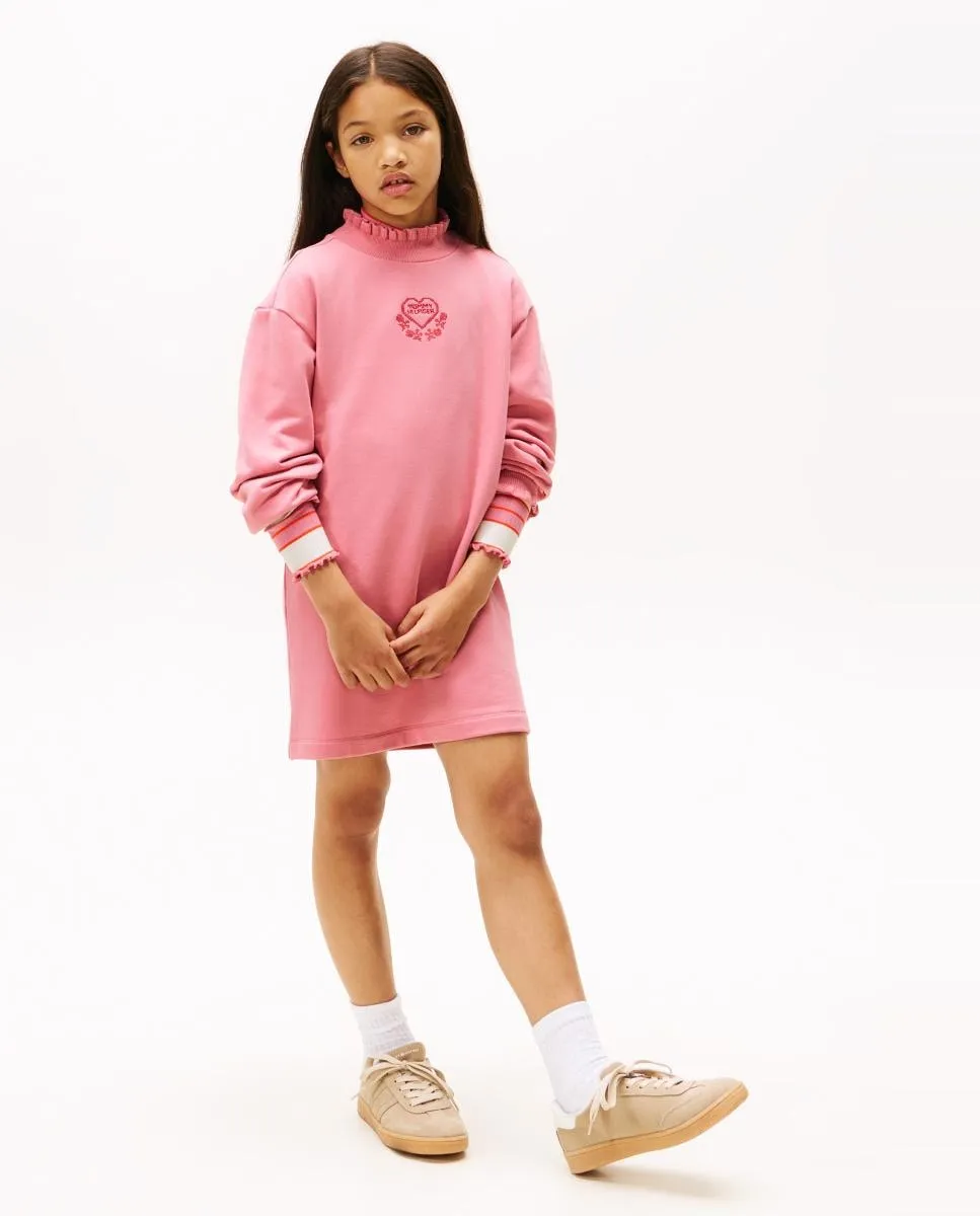 Детское платье с присборенным воротником и логотипом в виде сердца Tommy Hilfiger, розовый
Детское платье с присборенным воротником и логотипом в виде сердца Tommy Hilfiger, розовый
