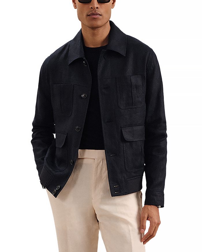 Льняная куртка с четырьмя карманами REISS, синий
Льняная куртка с четырьмя карманами REISS, синий