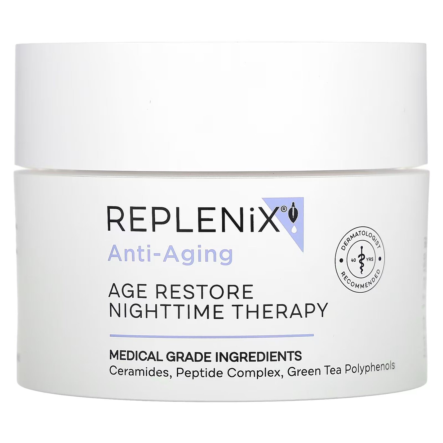 Anti-Aging, Ночная терапия, восстанавливающая возраст, 1,7 унции (50 г) Replenix
Anti-Aging, Ночная терапия, восстанавливающая возраст, 1,7 унции (50 г) Replenix