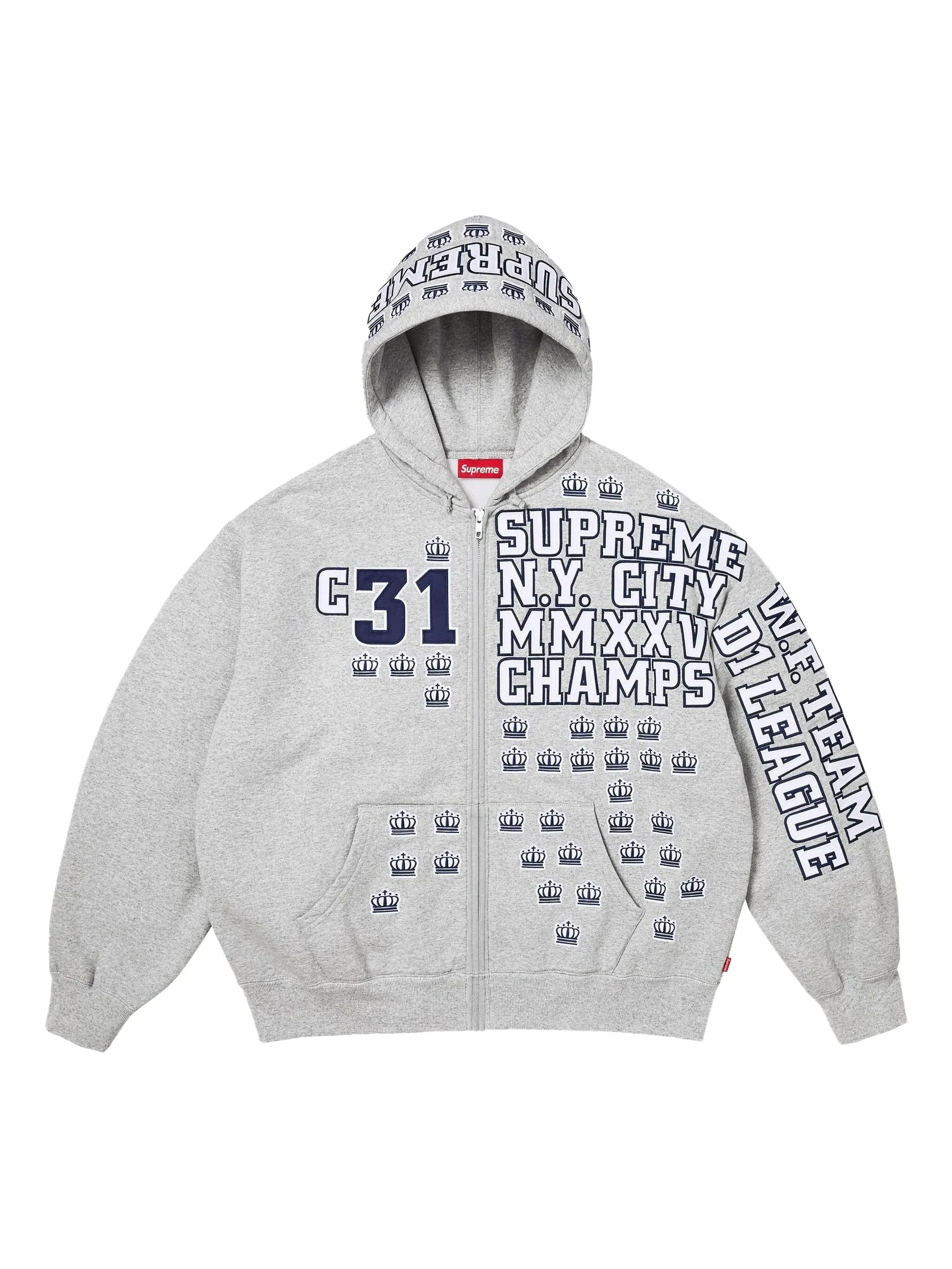 Худи League Champs на молнии Supreme, серый
Худи League Champs на молнии Supreme, серый