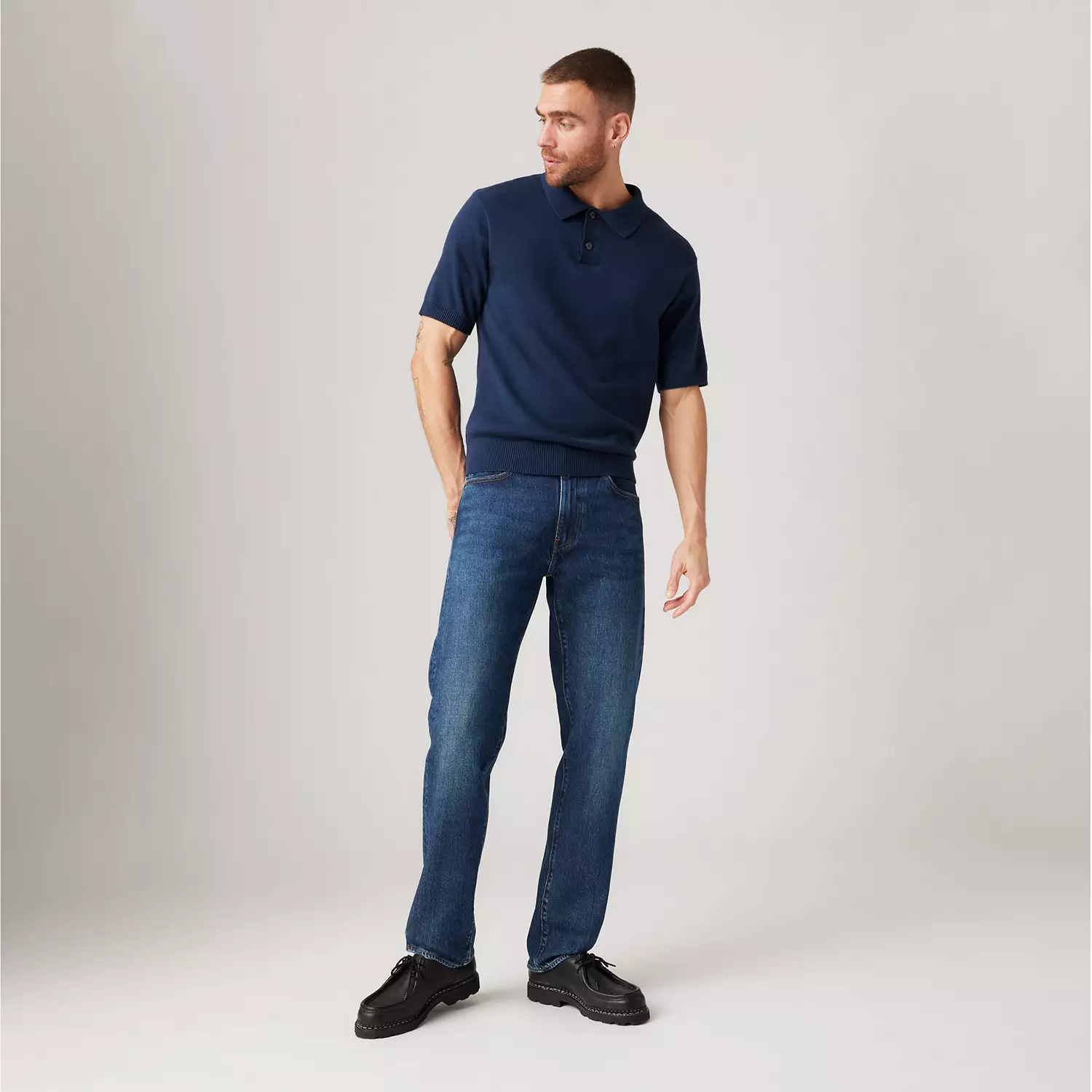Мужские джинсы стандартного кроя 505 Levi's, цвет Jack Of All Trades - Dark Wash - Stretch
Мужские джинсы стандартного кроя 505 Levi's, цвет Jack Of All Trades - Dark Wash - Stretch