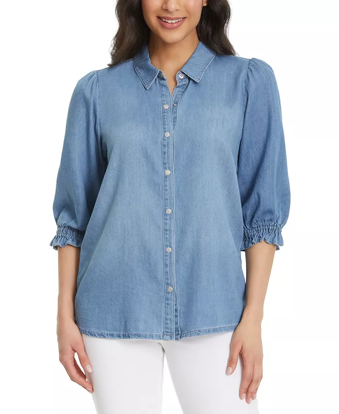 Женская блузка с рукавами-фонариками Gloria Vanderbilt, синий
Женская блузка с рукавами-фонариками Gloria Vanderbilt, синий