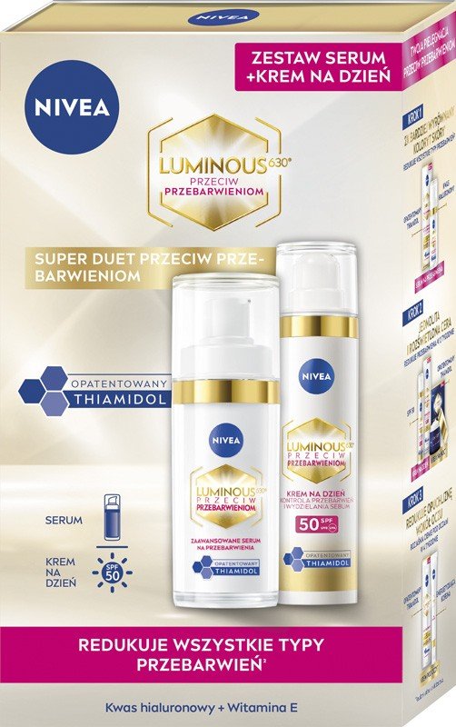 Подарочный набор NIVEA CELLULAR LUMINOUS630 Дневной крем + Сыворотка для обесцвечивания
Подарочный набор NIVEA CELLULAR LUMINOUS630 Дневной крем + Сыворотка для обесцвечивания