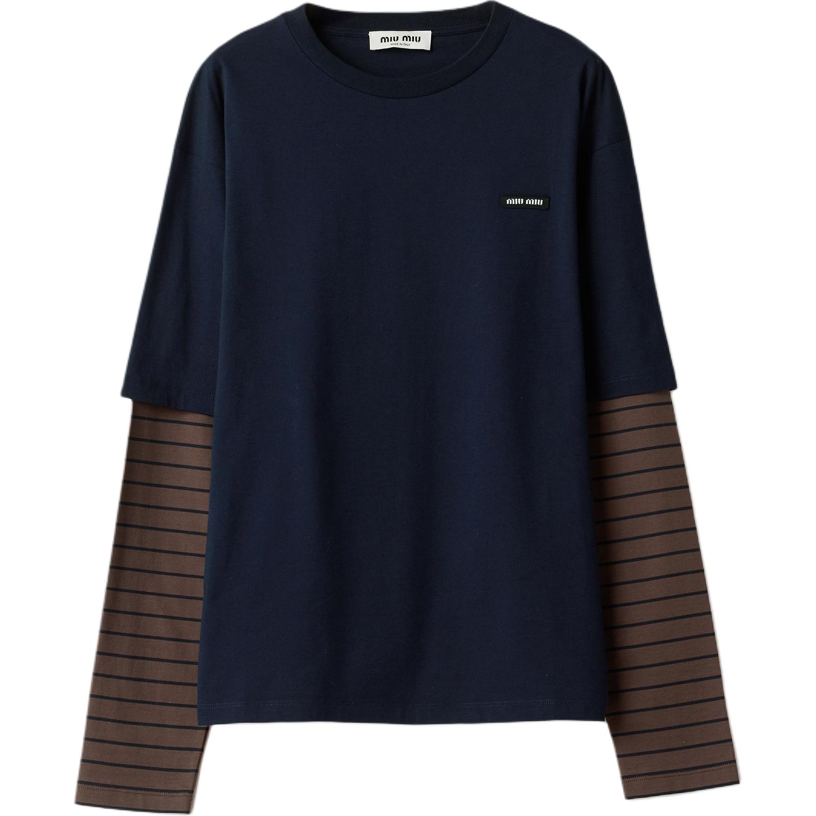 Многослойная футболка с длинными рукавами MIU MIU, синий
Многослойная футболка с длинными рукавами MIU MIU, синий