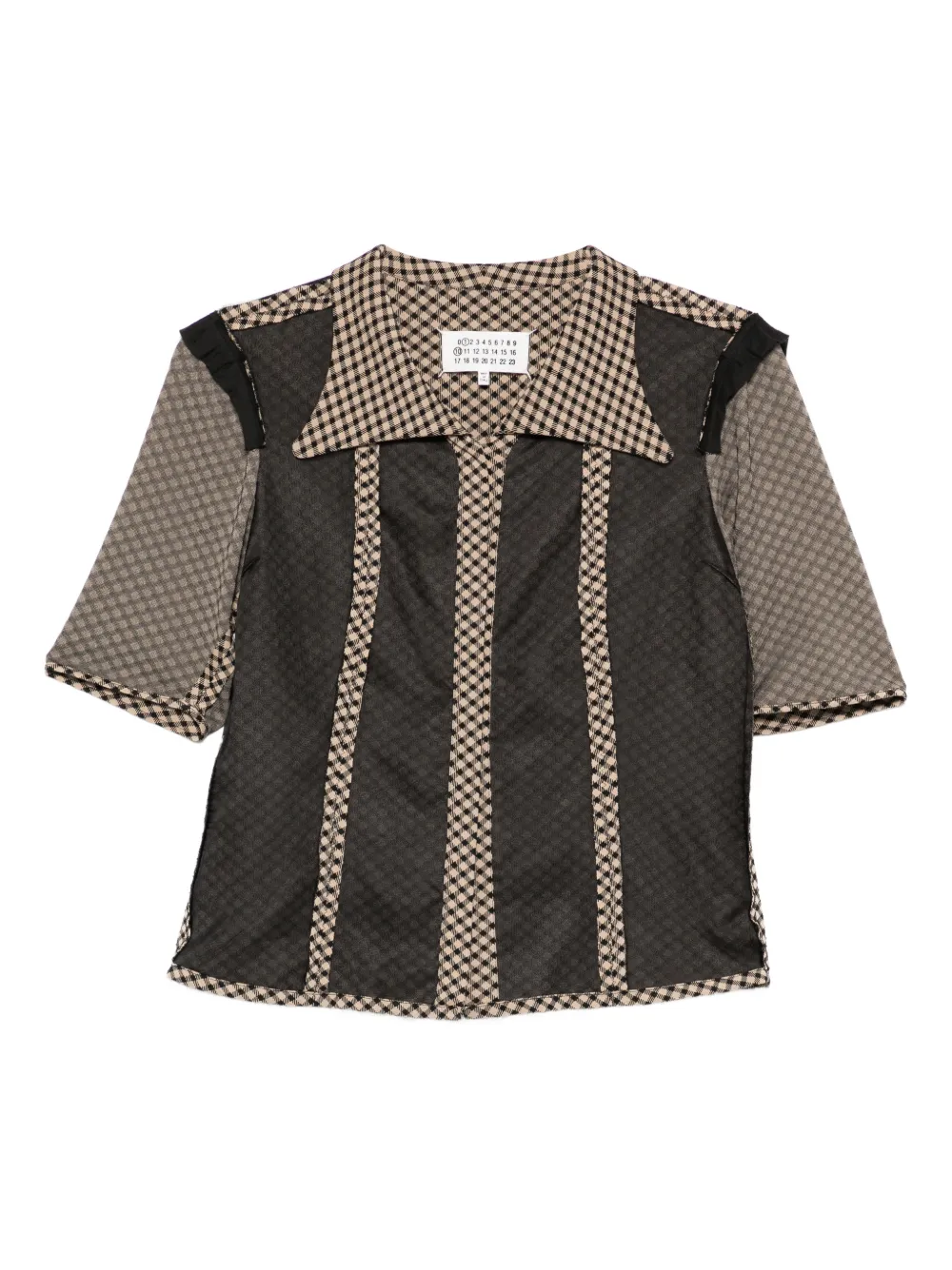 Клетчатая рубашка со вставками Maison Margiela, черный
Клетчатая рубашка со вставками Maison Margiela, черный